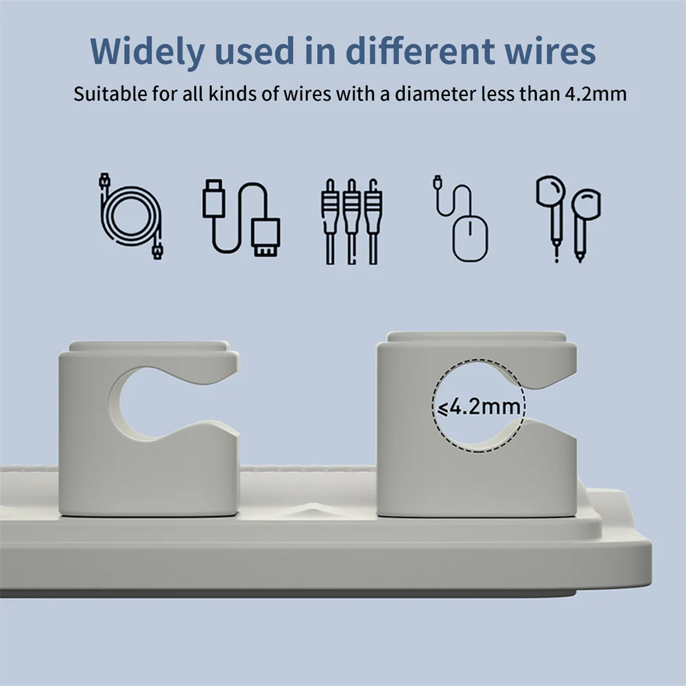 Magnetic Cable Organizer With Magnet Pad Self-Adhesive Durable Cables Clips Smooth Cord Holder Protector Wire Management Keeper