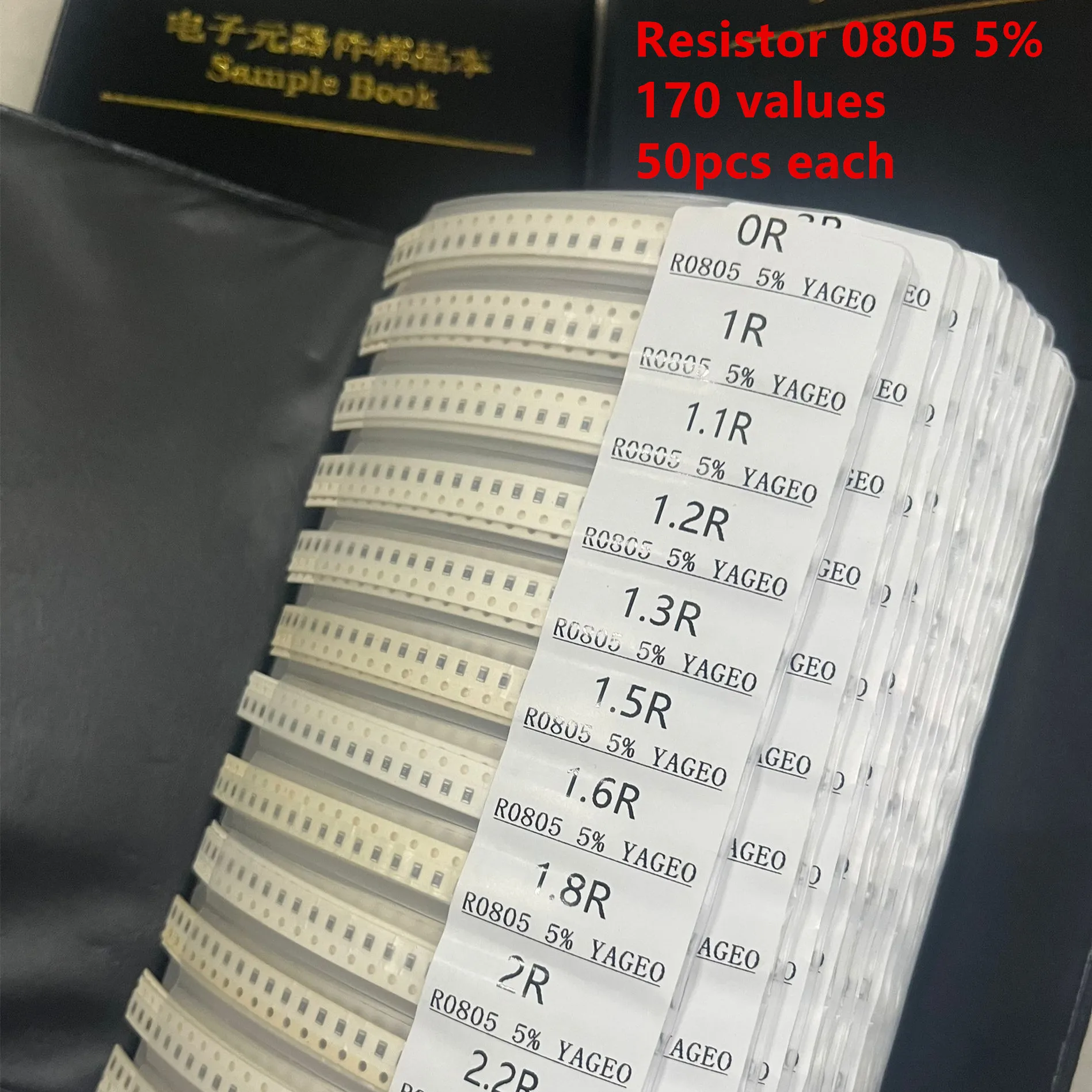 SMD résistance condensateur assortiment composants électroniques échantillon livre 20 Pages en utilisant la conception de style de livre