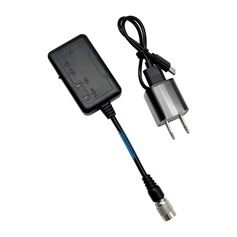 6 Pin Bluetooth Adapter For Top-con Hirose Sok-kia South Total Stations With Charger And Cable To USB Data Cable FC-24L