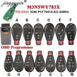 433Mhz 7941 Remote Car Key Fob OBDII M3N5WY783X For Chrysler Town & Country Jeep Grand Cherokee Dodge Caravan Journey IYZ-C01C