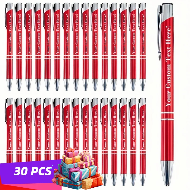 

30PCS Customizable Metal Ballpoint Pens Multifunctional Personalized Writing Tools for School And Office Use Party Gifts