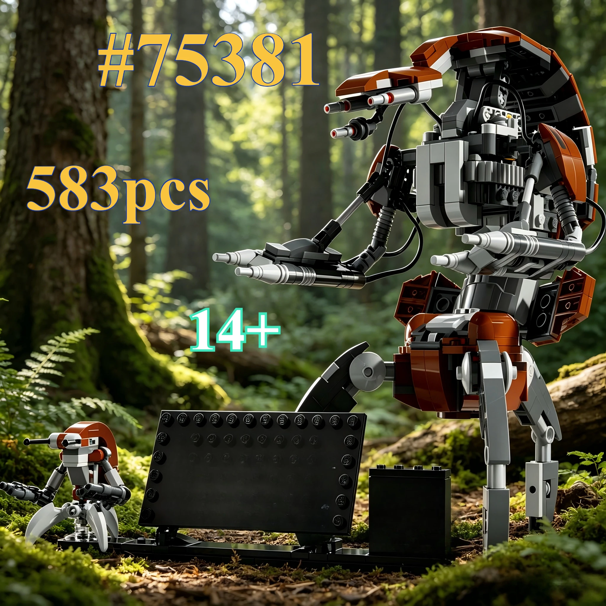 

Robot Model 75381 Building Blocks Sets Suitable for Birthday Gifts Compatible with Legoed Particles，583pcs.