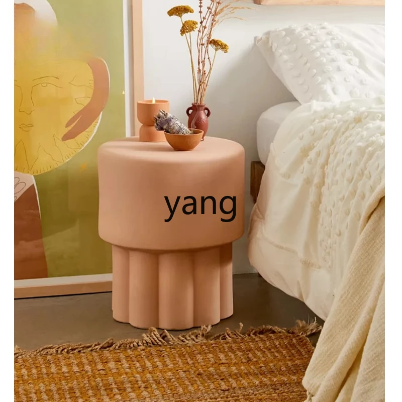 LTT， Nordic wabi-sabi retro coffee table B & B solid wood round tea table small apartment balcony corner table
