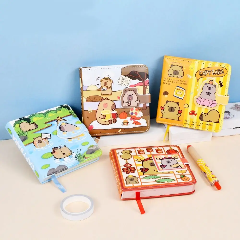 

Sketchbook Capybara Drawing Book Portable Hand Ledger Capibara Pocket Painting Paper Magnetic Snap Notepads