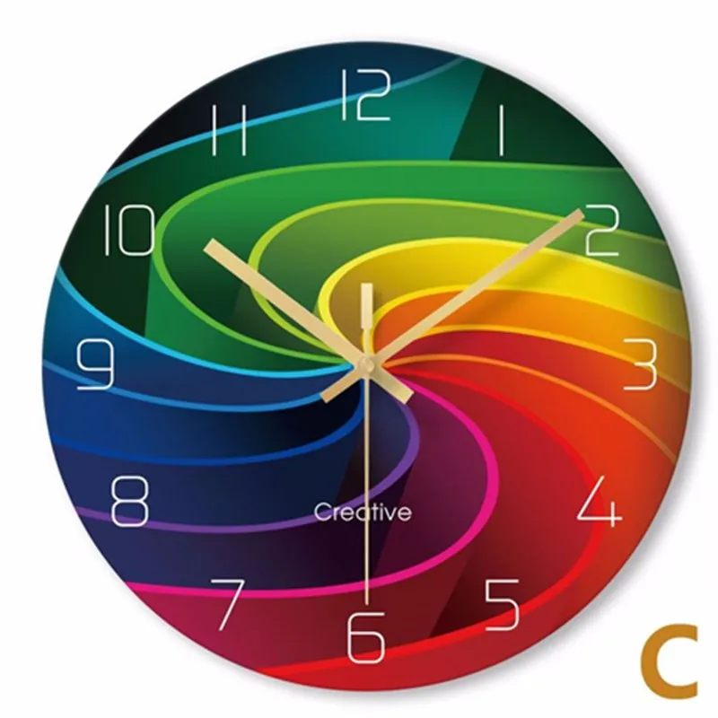 Fashion Quiet Wall Clock Tempered Glass Wall Watch Clock Modern Design Living Room Single Face Clocks 3d Saat Without Battery