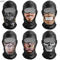 Gorilla Head Skull Halloween Sunscreen Ice Silk Head Monster Mouth Motorcycle Riding Mask Outdoor Party Mask Dress Up Cosplay