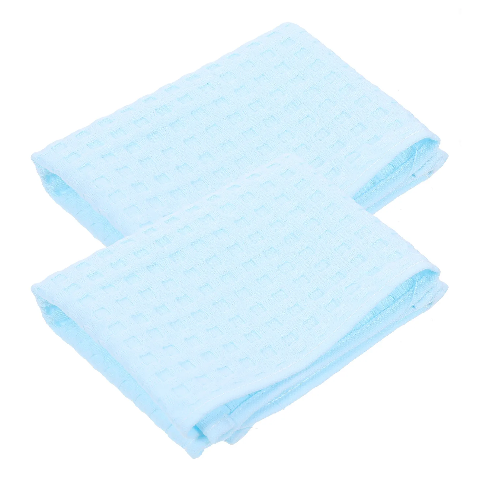 

2pcs Waffle Weave Baby Towels Cotton Face Washcloths Newborn Burp Cloths Water Absorption Makeup Remover For Kids Facial