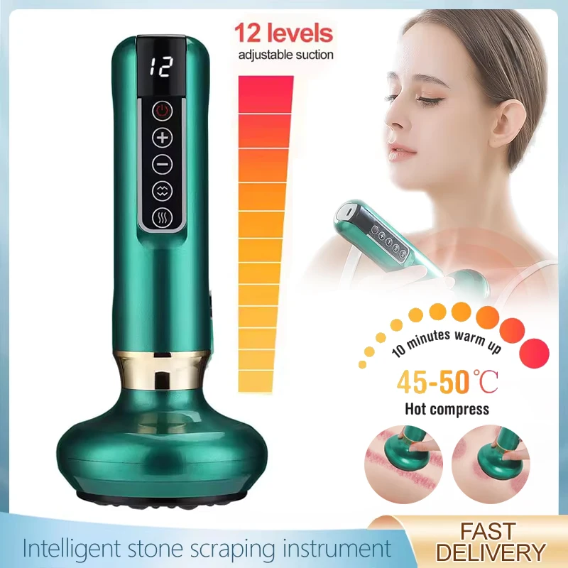 

Electric Scraping Machine Cupping Massager Vacuum Suction Cup Scraping Anti Fat Slimming Infrared Thermal Therapy Home Massage