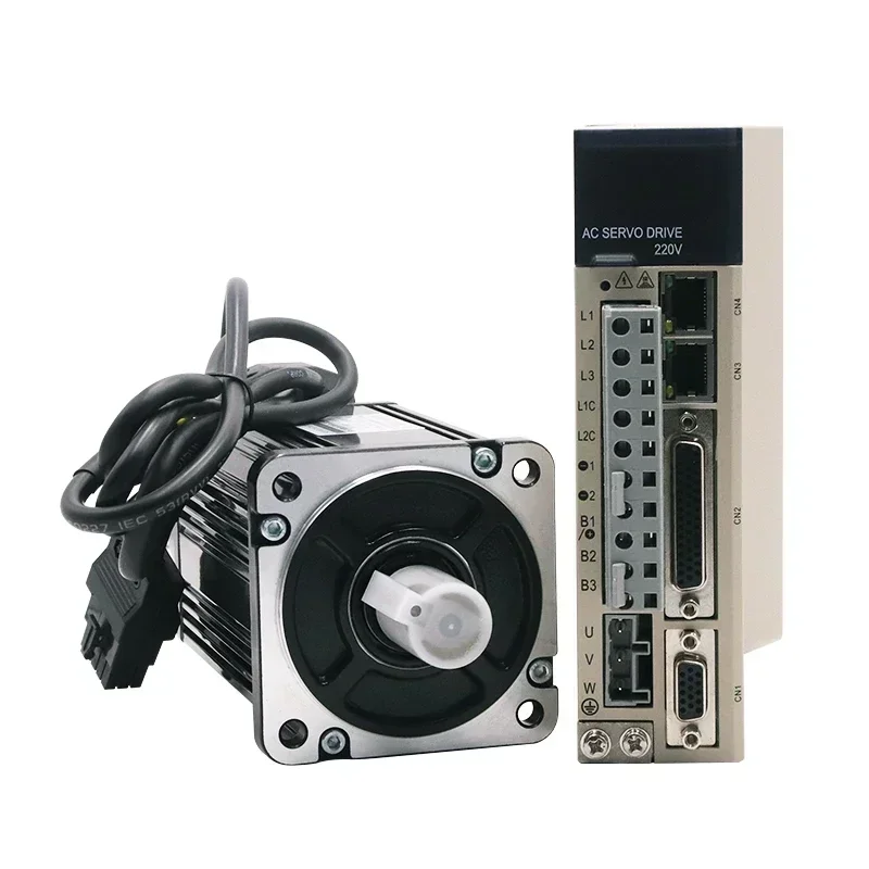 

motor factory 80mm 220V 1.2KW 4Nm 3000Rpm incremental encoder 2500ppr Ac Servo Motor and Driver for CNC cutting machine