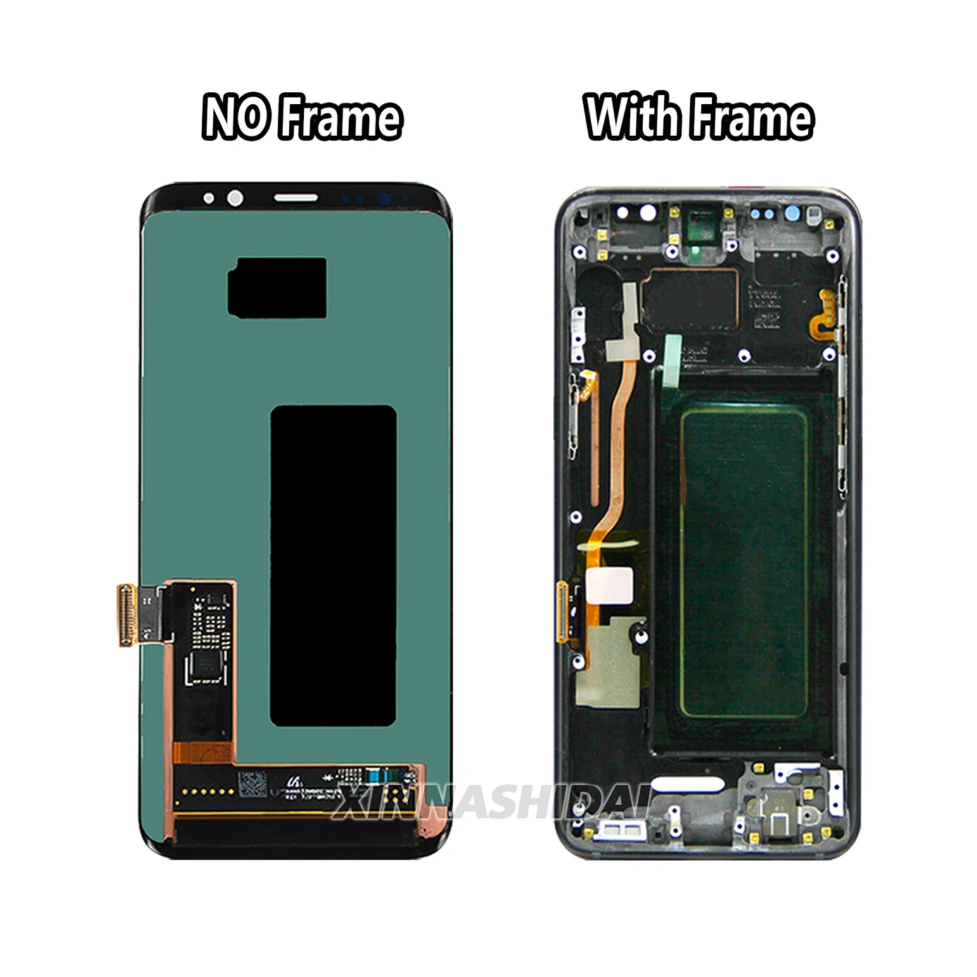 For Samsung Galaxy S8 OLED Digitizer Touch Screen S8 G950 SM-G950F Assembly Replacement With Frame Back Cover