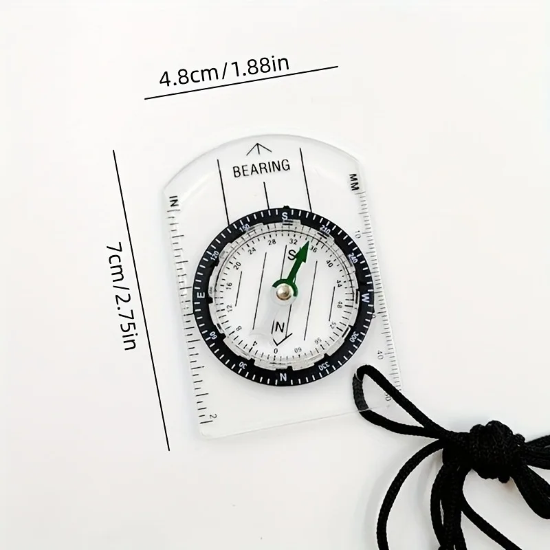 Portable Compass Map Ruler 6
