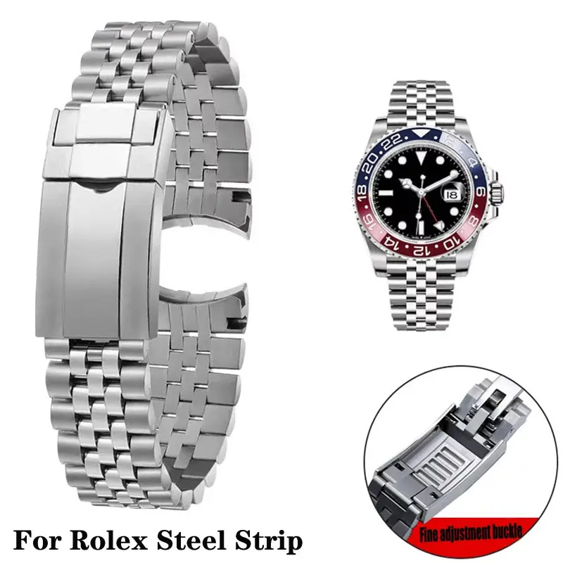 20 mm Jubilee 904 Armband für Rolex Sub GMT Yacht Daytona Herrenarmband Luxusuhrenkette Mod Teile Ersatzzubehör