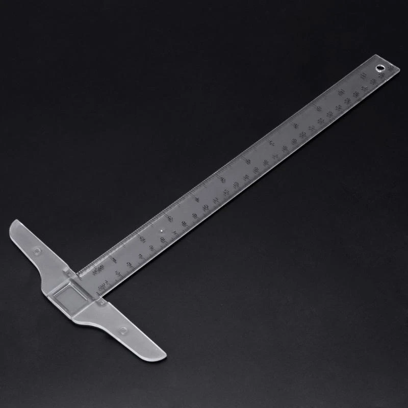 Y1AD Woodworking Ruler Tool T Ruler 30 см T Ruler Clear Transparent мера прямой меру метрика Императорский