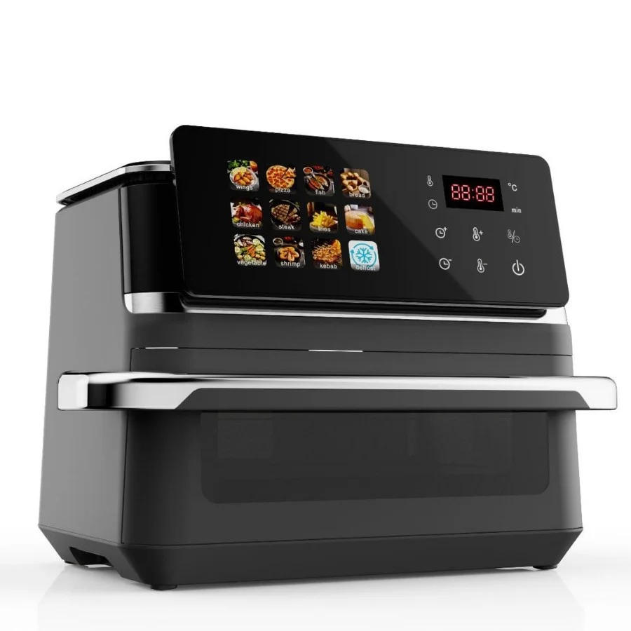 Foreign Trade Visual Square Stainless Steel Large-capacity Electric Air Fryer Multifunctional Smart 10L Dual-tank Home Use