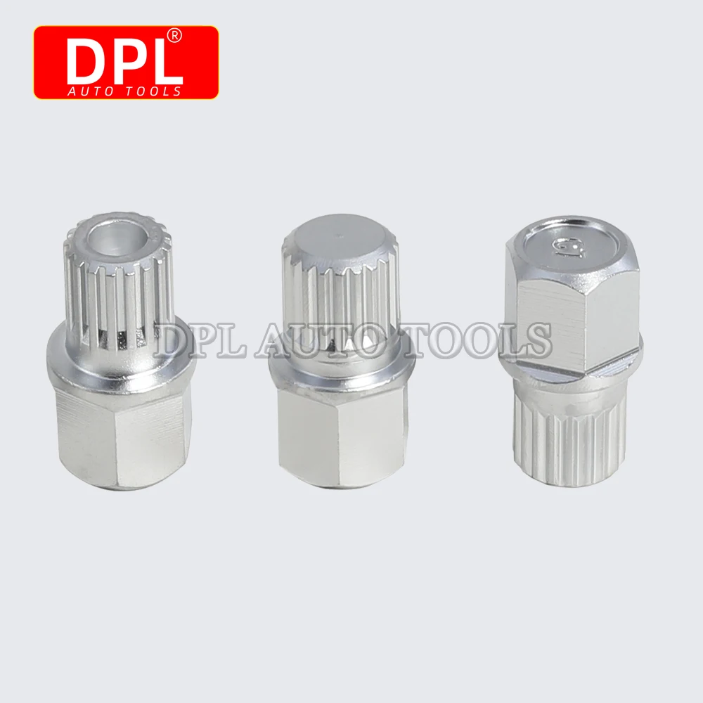 23-teiliges Radmuttern-Diebstahlschutz-Set mit Schraubenhülsen und Schlüssel für Volkswagen AUDI, 1/2 Zoll (12,7 mm) Steckschlüsseladapter – Detail 3