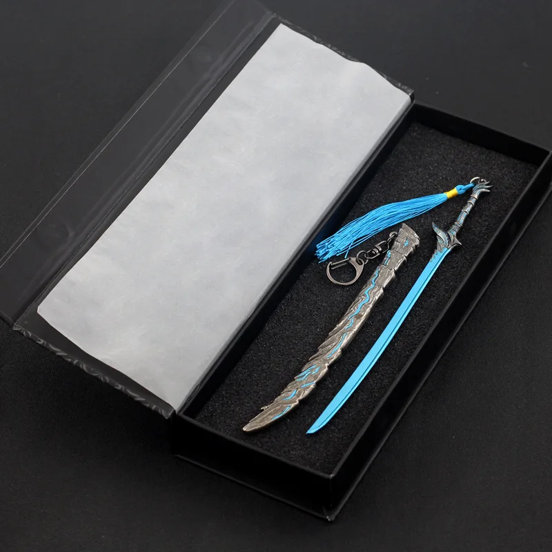 22cm Yamato Game Demon Sword Figure Peripheral Metal Craftsmanship Props Model Desktop Decoration Ornaments Birthday Gifts Toys