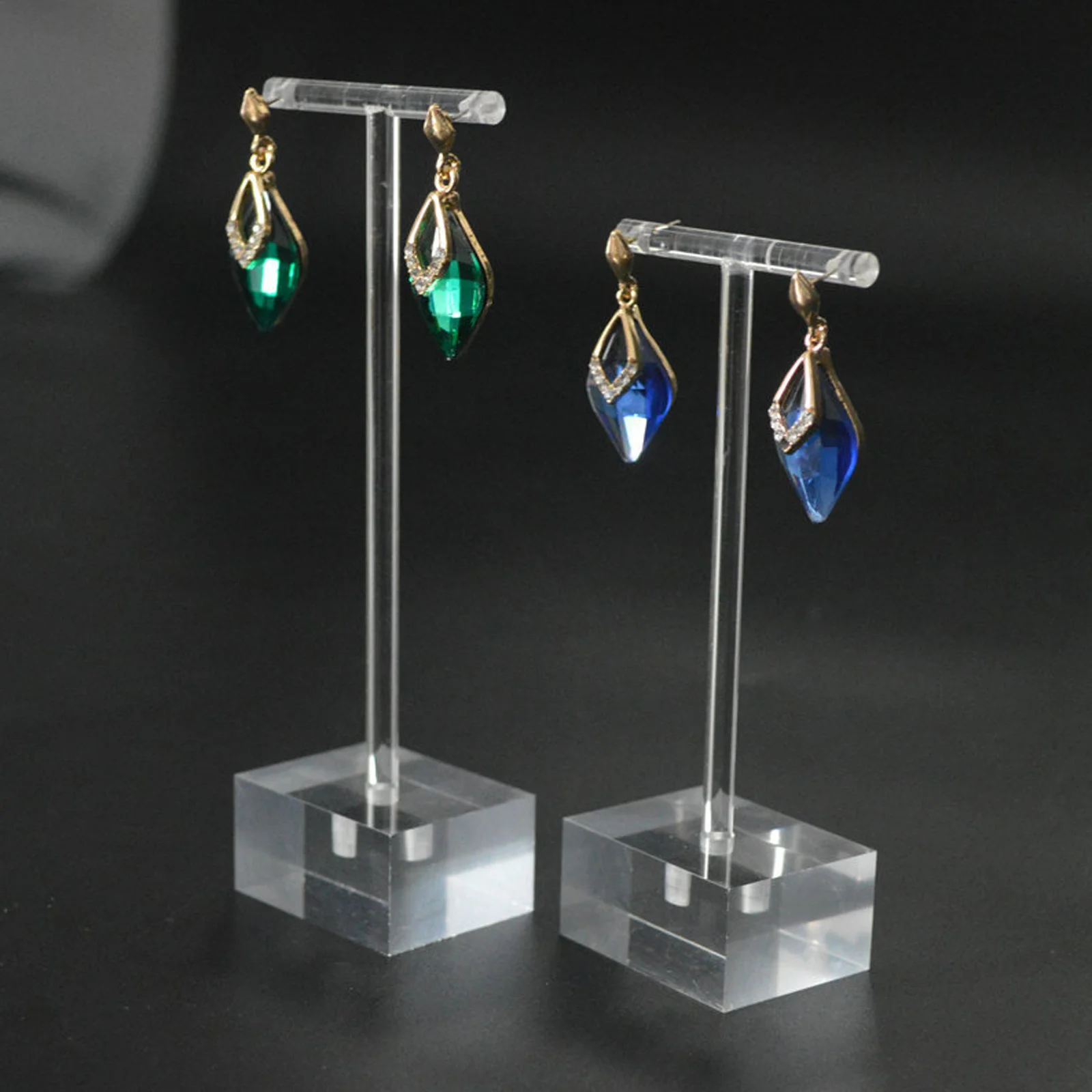 

4Pcs Earring Necklace Display Rack T-Shape Jewelry Organizer Stand for Earrings Ear Studs Storage Earring Holder Organizer