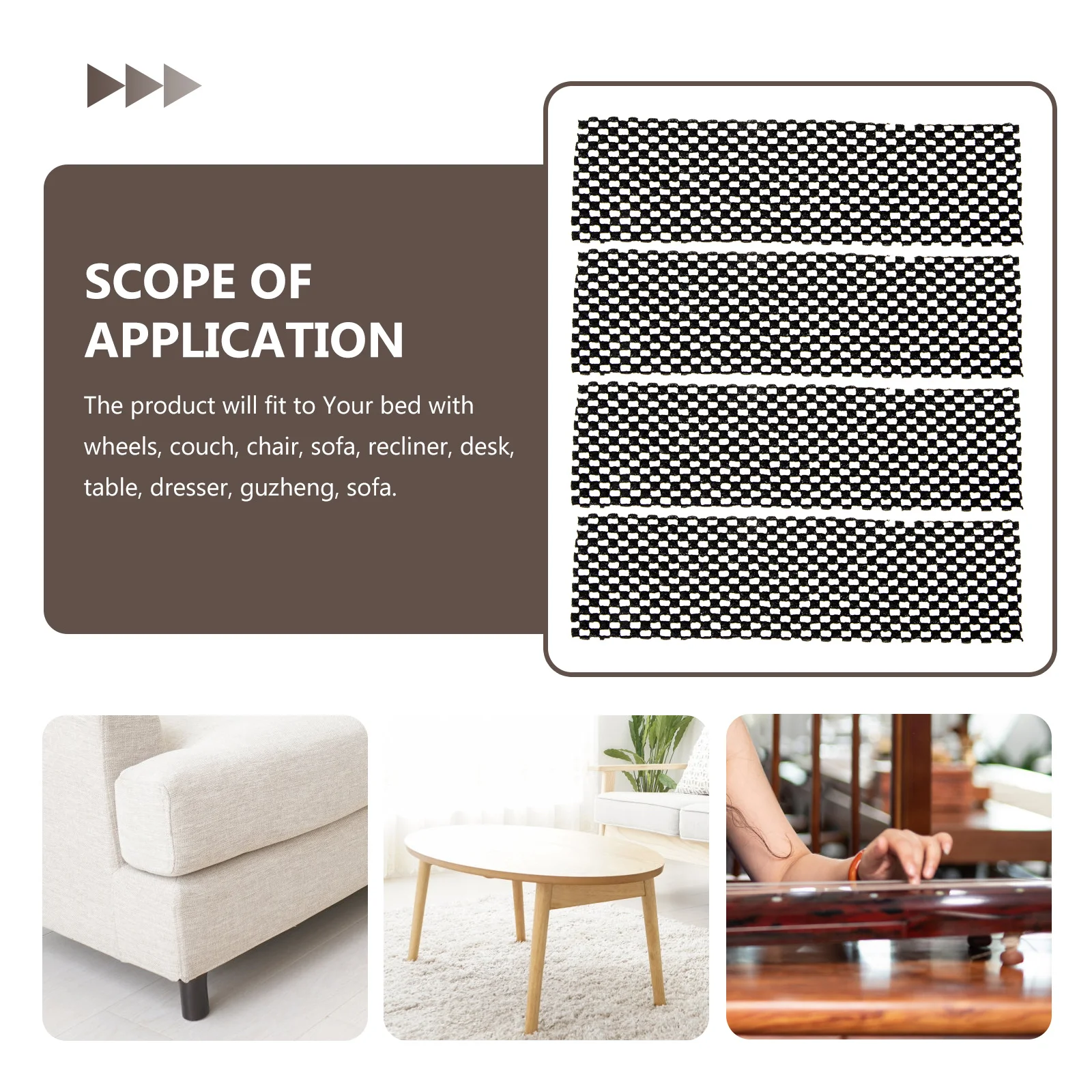 

4Pcs Guzheng Anti-Slip Mat Non-Slip Floor Protection Pads for Wood Tile Carpet Heavy Duty Damping Cushion Guzheng Accessory