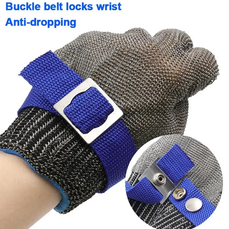 Stainless Steel Wire Safety Work Gloves Stainless Steel Wire Food-Grade Mesh Metal Gloves Hygienic And Comfortable Safety Work