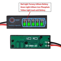 Indicador de capacidade da bateria com display LED Teste de capacidade para banco de potência Bateria de lítio elétrica Fosfato de ferro de lítio Chumbo ácido 3S