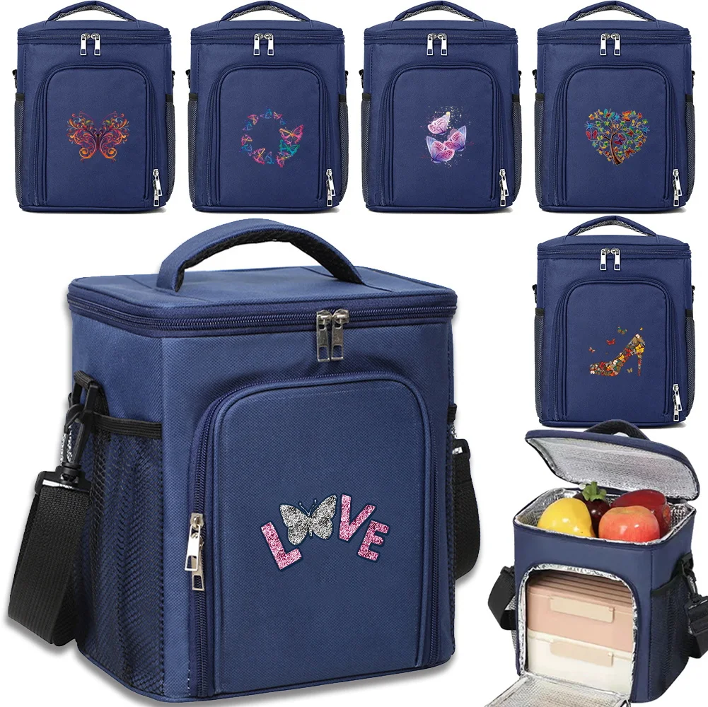 

Ice Pack Refrigerator Bag Insulated Pack Cooler Outdoor Large Capacity Portable Lunch Cooler Bag Butterfly Printing Series