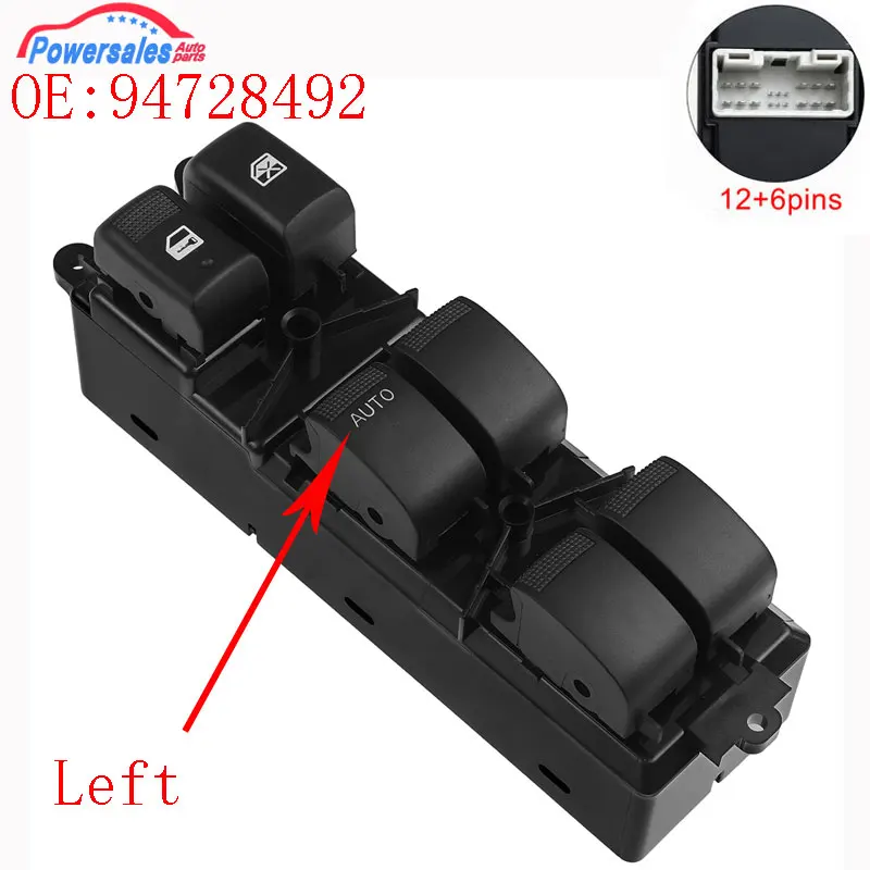 Interruptor da janela principal do carro Electric Power, Chevrolet GMC S10, Acessórios do carro, 94728492, Novo