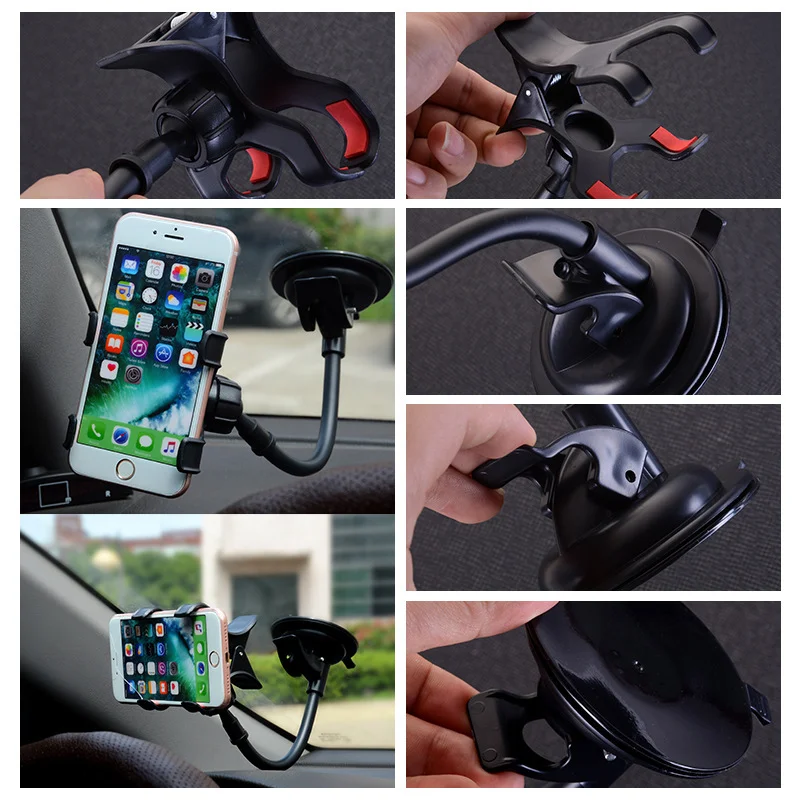 Car Phone Holder Mount Windshield Universal dashboard Cell Phone Holder Stand For Xiaomi Redmi Note 7 Pro iPhone X XS Max XR 8 6