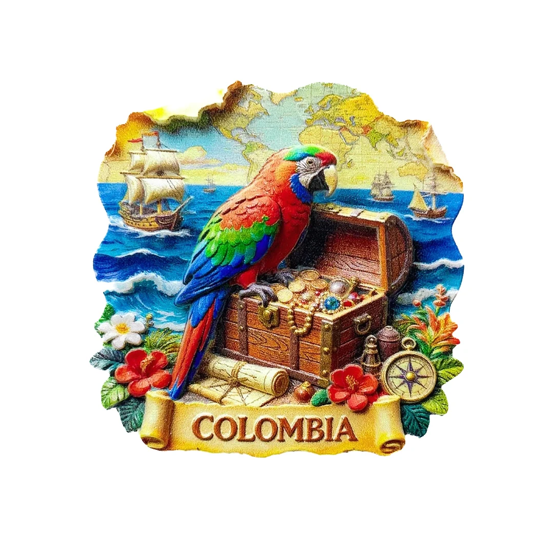 South America Colombia Bogota 3D Fridge Magnet Tourist Souvenirs Refrigerator Magnetic Stickers Travel Gifts