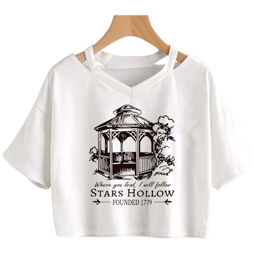 Gilmore Girls goth korean fashion aesthetic crop top girl gothic  Harajuku Kawaii graphic  crop top clothing