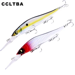 CCLTBA Deepwater Minnow Fishing Lures 14cm 15.5g Floating Hard Baits Wobble Artificial Lure Jerkbait Fishing Tackle