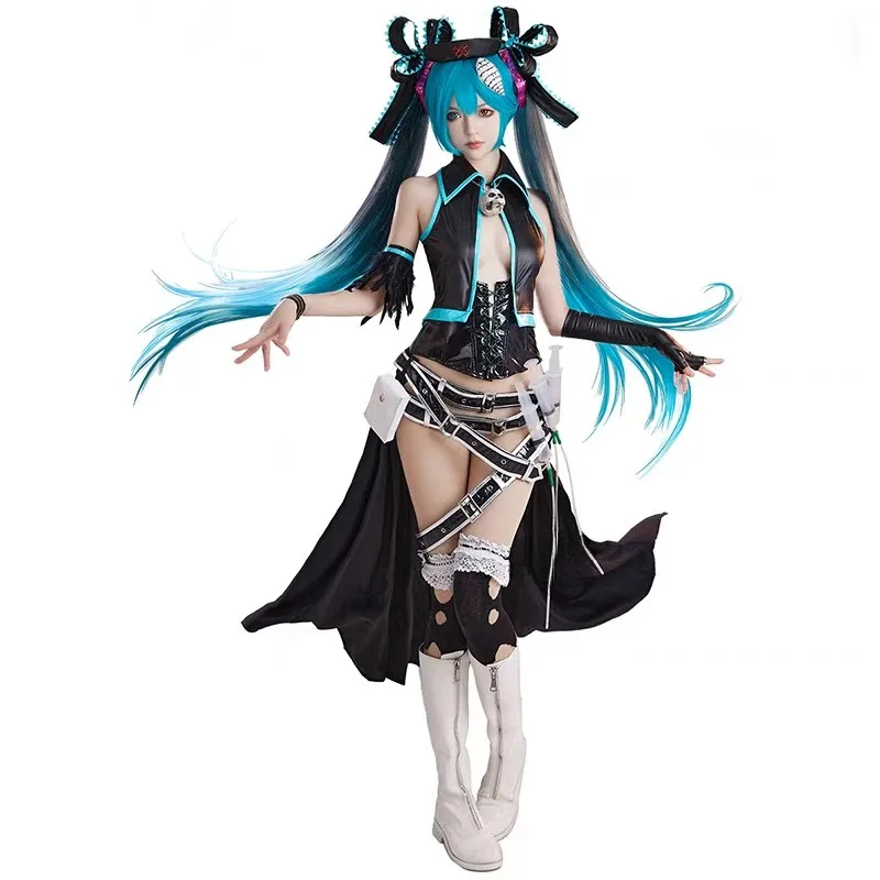 In Stock Calne Ca Karune Shii-e Miku  Womens' Cosplay Anime Costume Wig Full Set Halloween Xmas