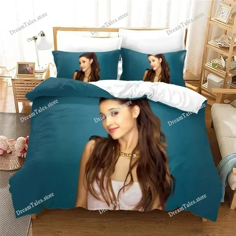 Juego de Ropa de Cama Sexy Girl A-Ariana Grande, Sábanas, Fundas de Edredón, Ropa de Cama para Dormitorio, Juego de Ropa de Cama Suave y Cálida, Textil para el Hogar369