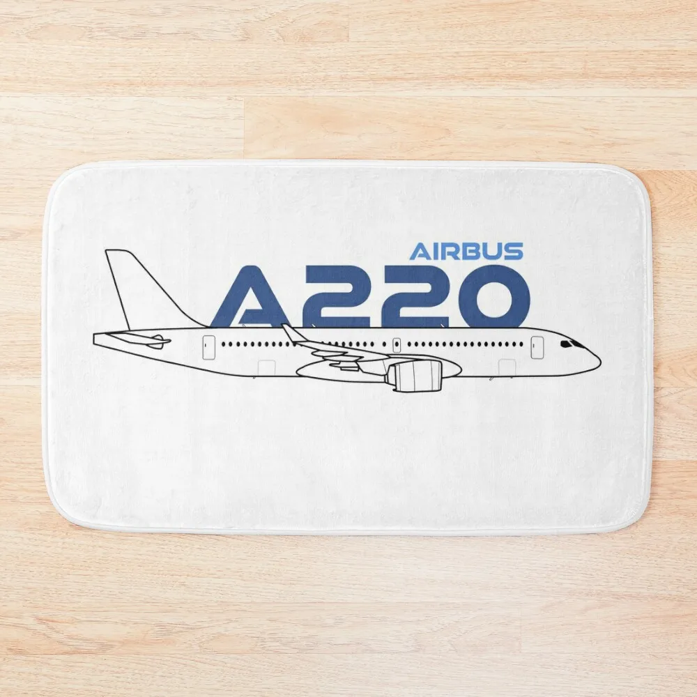 Airbus A-220 Bath Mat Bathroom Slip Living Room Rug DoorFor Entrance Door Mat