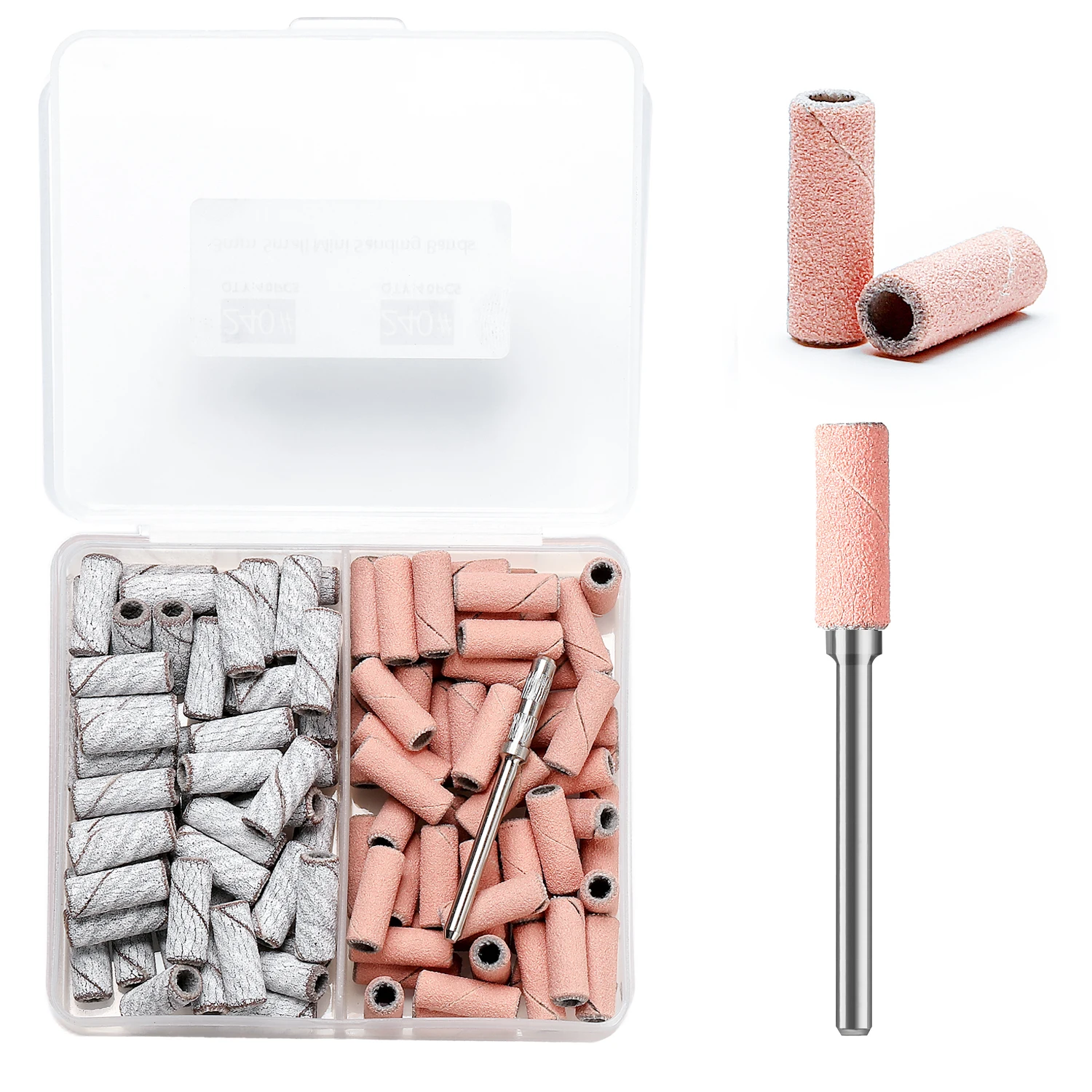 

3mm 80pcs Mini Zebra Nail Sanding Bands Electric Machine Nail Drill Bits UV Gel Acrylic Polish Remover For Nails Accessory Tool