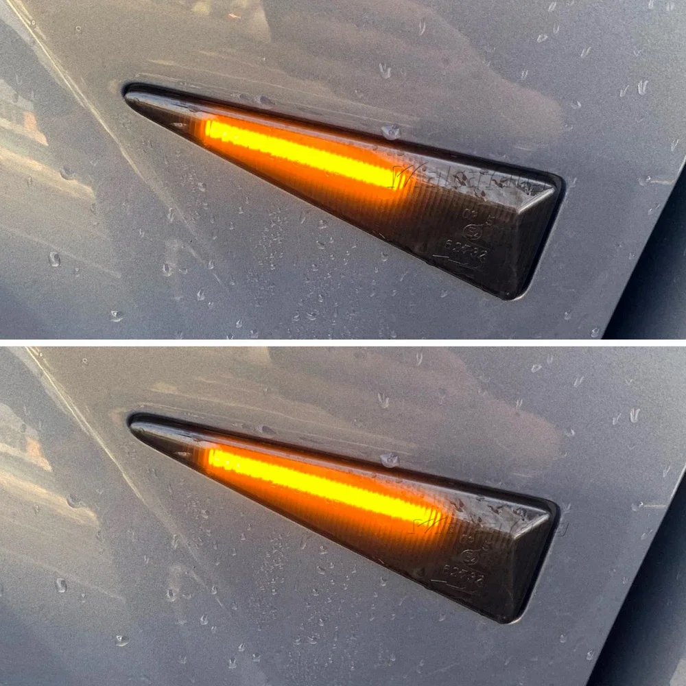 2 Stück LED Dynamische Seitenmarkierungs-Blinkleuchte für Renault Megane MK2 CC Espace MK4 Scenic MK2 Wind Avantime Thalia 2 – Detail 4