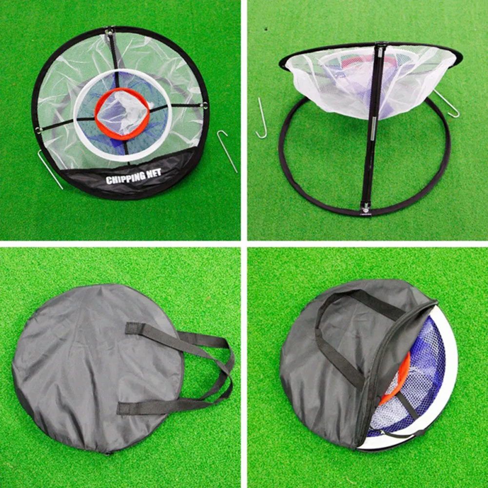 Golfs Three Circle Chipping Practice Net Quick Setup Golfs Hitting Net Gifts For Golfs Lovers