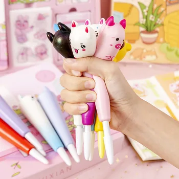 24pcs wholesale vent pen decompression pen soft and soft students use pinch cute neutral creative stationery