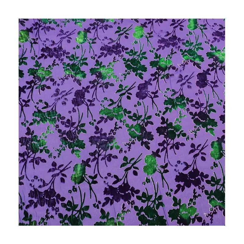 벨벳 브로케이드 비스코스 프린트 무늬가 있는 번트 패브릭 나이트가운 드레스 치파오