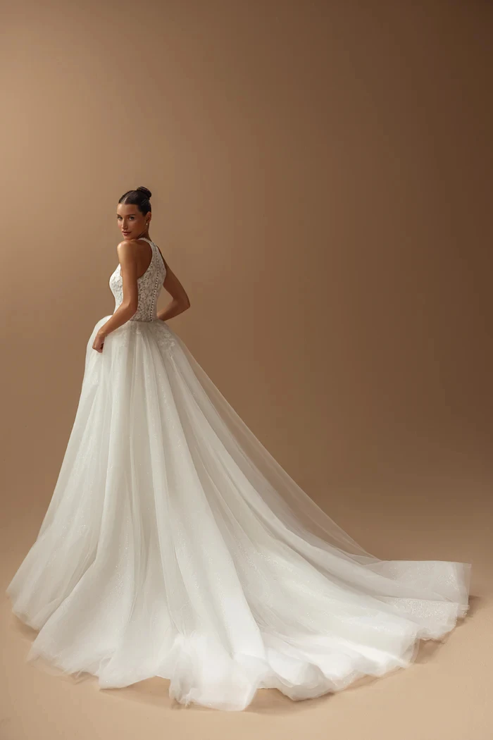 Customized Vintage A-Line Women Evening Dresses Halter Collar Tulle Bride Gown Formal Occasion Vestido Para Bodas Mujer Invitada