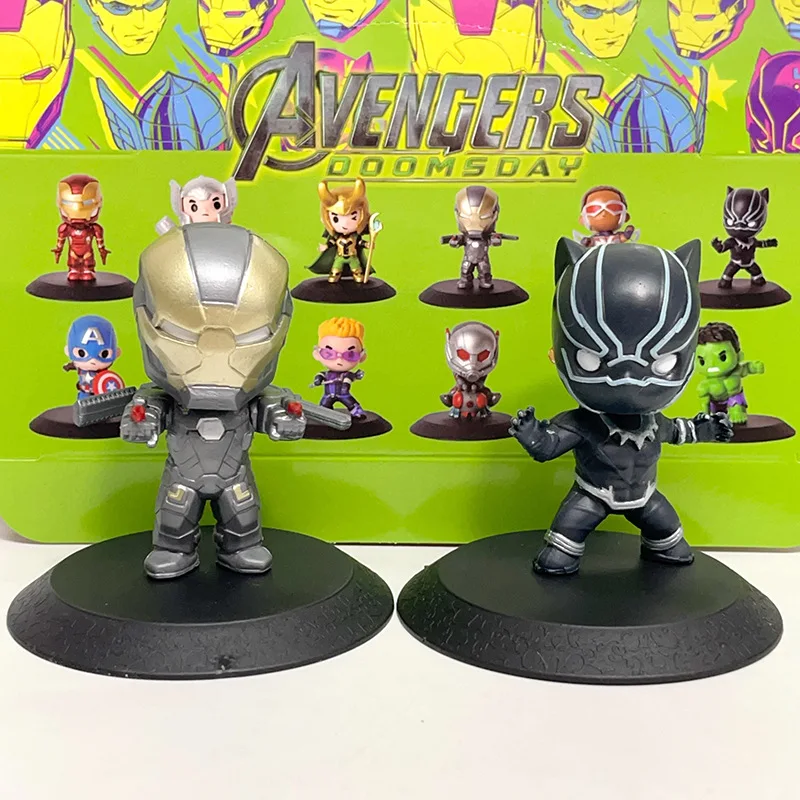 6-teiliges Set Marvel's The Avengers Actionfigur 8 cm Antman Ironman Captain America Black Panther Thor Loki Hulk Modell Blind Box Spielzeug