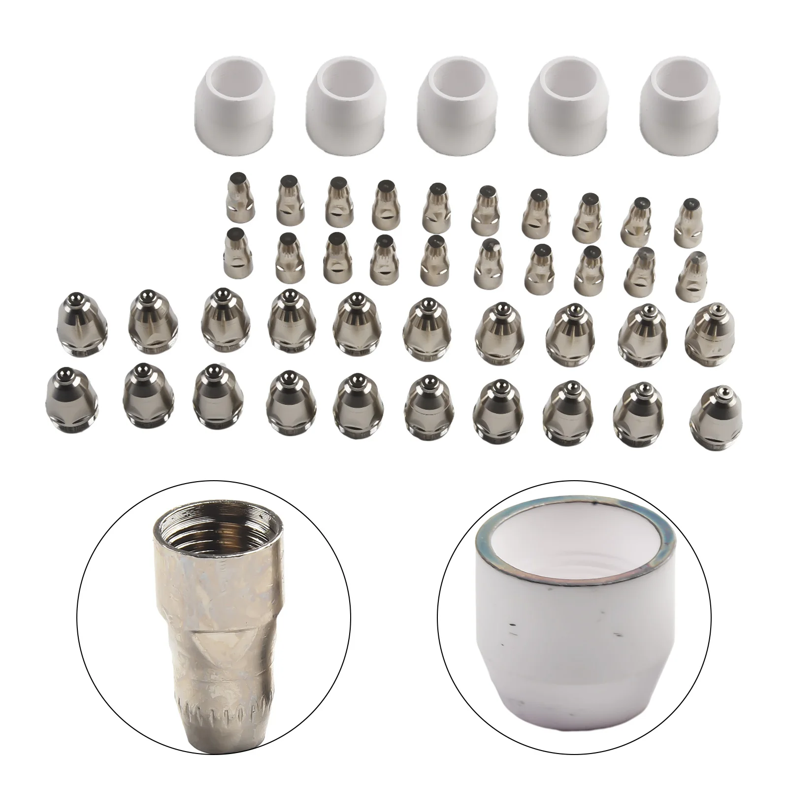 P-80 For Panasonic Plasma Electrode Nozzle 1.5mm 100Amp 45pcs Kit With Shield Cup Tips For Cutting Torch Welding Accessories