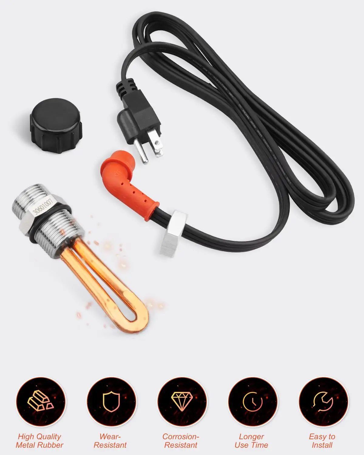 سخان كتلة المحرك 5003619AB 120 فولت 750 وات مناسب لـ 1500 2500 3500 4500 5500 2011-2018 #4