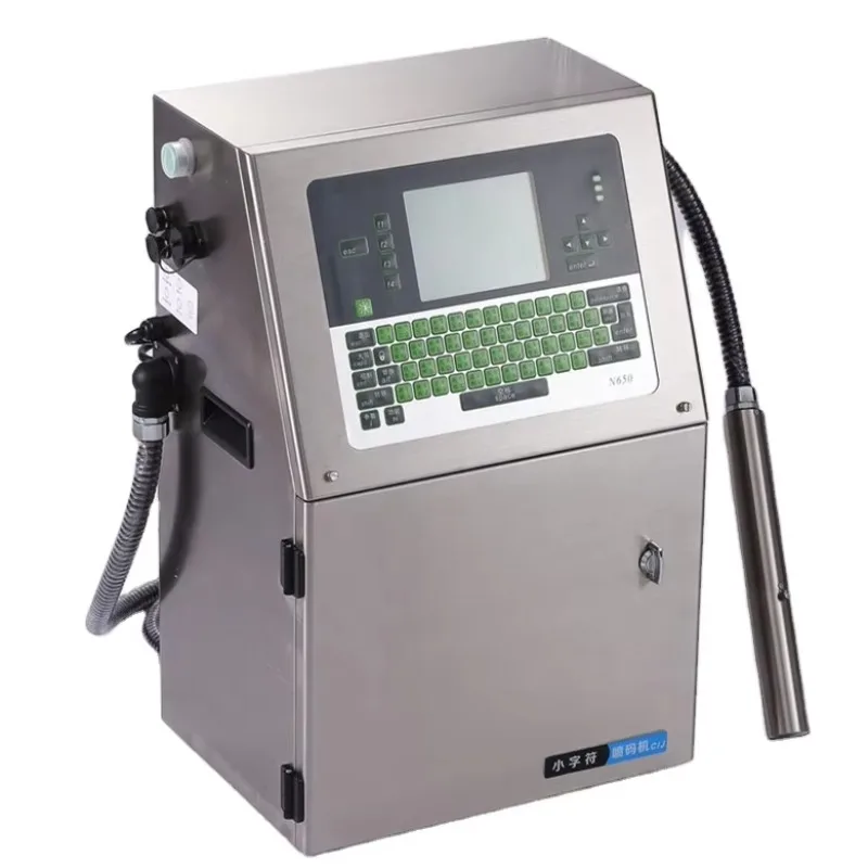 Online Inkjet Printer with Nozzle 360  Rotation Printing on the Packages Expiry Date, Batch Code, Barcode, QR Code