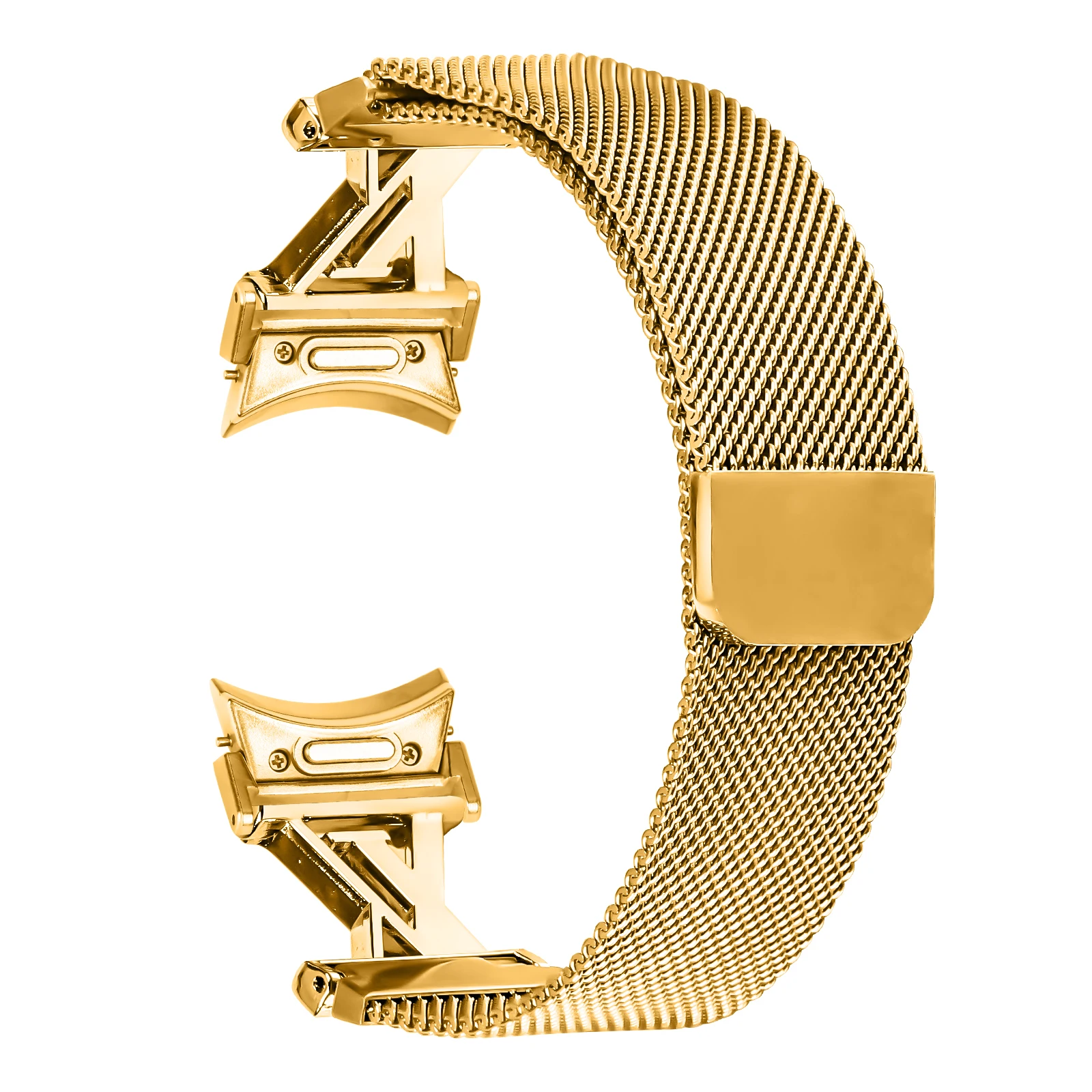 Магнитный ремешок из нержавеющей стали для Samsung Galaxy Watch7 5 6 4 Classic 5pro 44 мм 40 мм 47 мм 43 мм 46 мм 45 мм Металлический браслет без зазоров