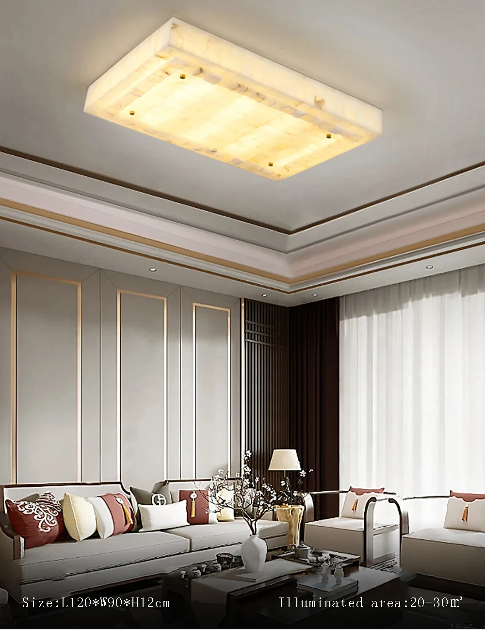 

Spanish style natural marble ceiling light, indoor decoration living room dining room bedroom ceiling light YX190TB