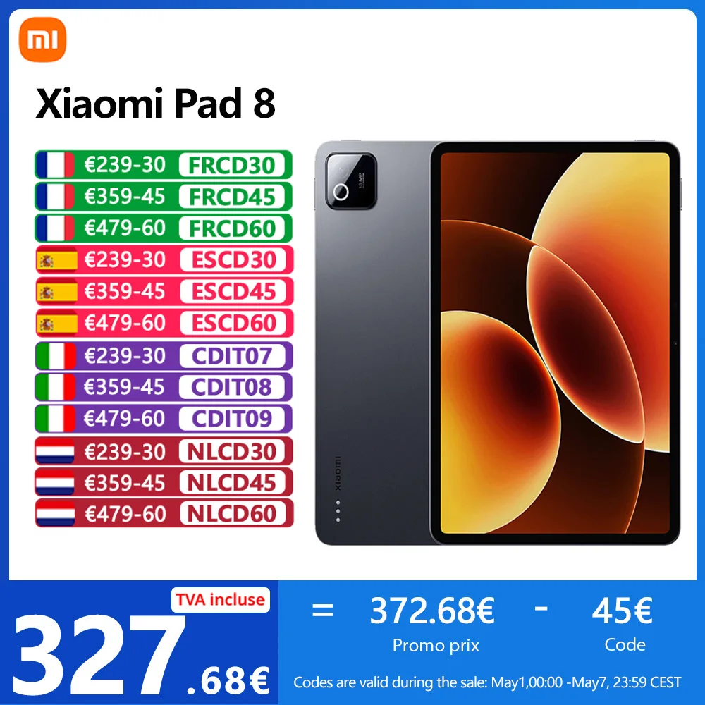 Xiaomi Pad 8, Wi-Fi, Snapdragon® 8s Gen 4, 11,2 pulgadas, 144 Hz, Cámara de 13 …