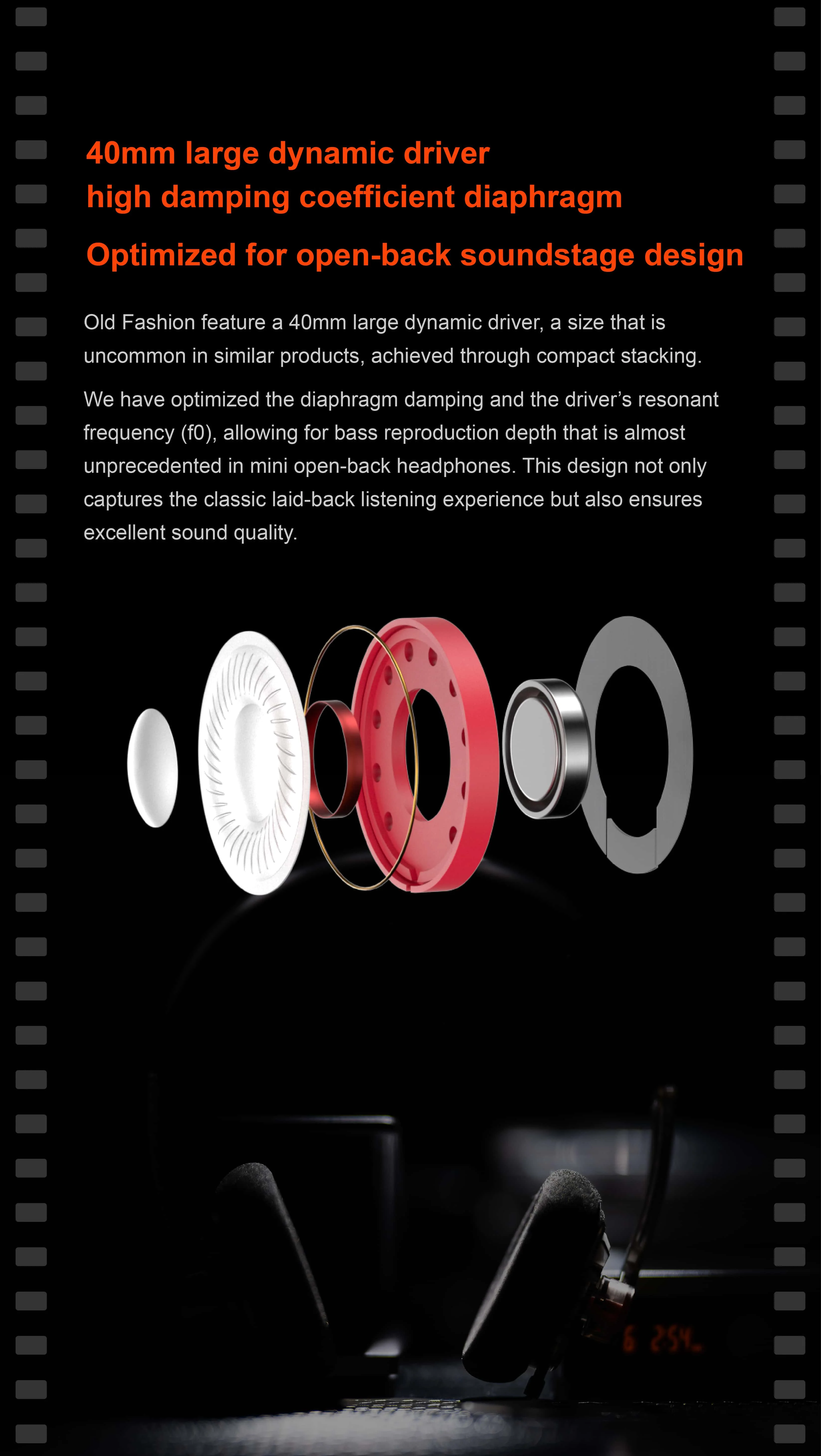 Vorbestellung des MOONDROP Old Fashioned 40-mm-Kopfhörers mit modularem, abnehmbarem Design zur individuellen Anpassung – Detail 4