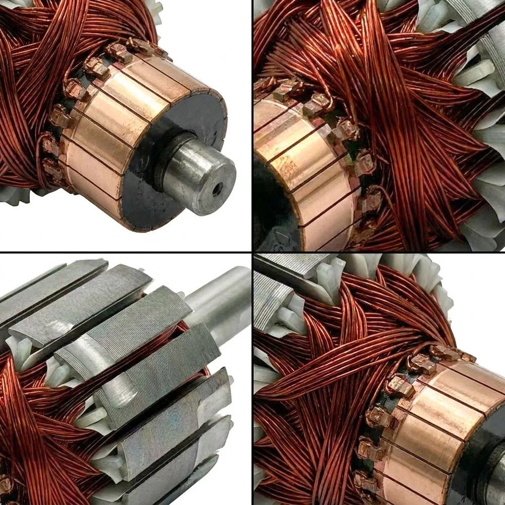 For 24V Cordless for Lawn Mower Rotor Replacement Copper Motor Core 180x67mm Specification 1.2kg Black Lightweight