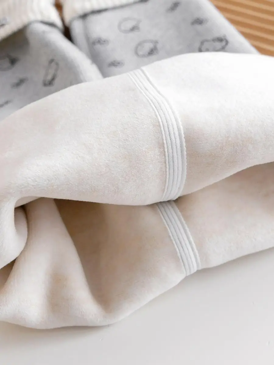 Mädchen Fleece-Gefütterte KT-Druck Cartoon-Strumpfhosen Warme Hosen Kindergarten Kinder Winter Niedliche Sos Bootshosen