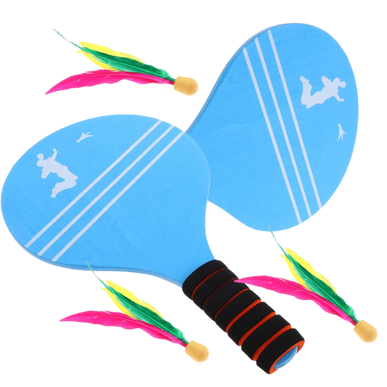 

1Set Portable Badminton Set Kids Lightweight Racket Paddle Ball Game for Indoor Outdoor Use Develops Motor Skills Hand Eye
